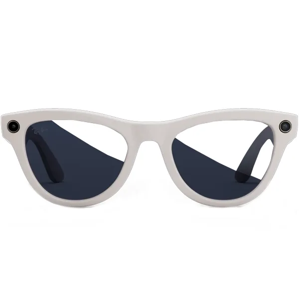 Óculos Inteligente Ray Ban Meta Skyler (Gen 2) RW4014 com Câmera e Speaker - Shiny Chalky Grey Sapphire
