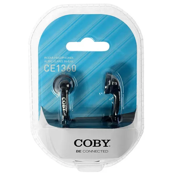 Fone de Ouvido Coby Ce1360 com Cabo de 1.2 Metros - Preto