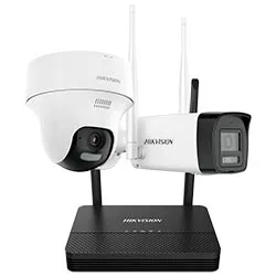 NVR Hikvision NKS422W02H Kit 4CH 2 Câmeras Wi-Fi 6 LAN Preto