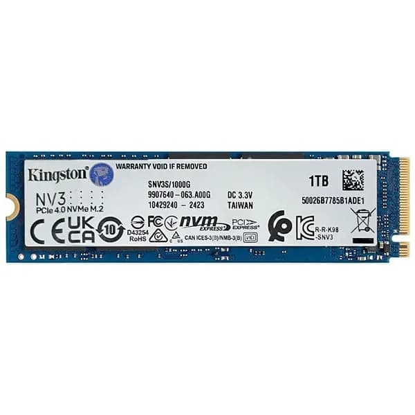 SSD M.2 de 1TB Kingston Nv3 Snv3s 1000G 6.000 MB S de Leitura - Azul