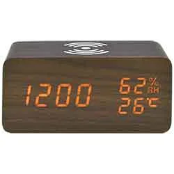 Relógio Despertador de Mesa Satellite AC-T13W - Marrom