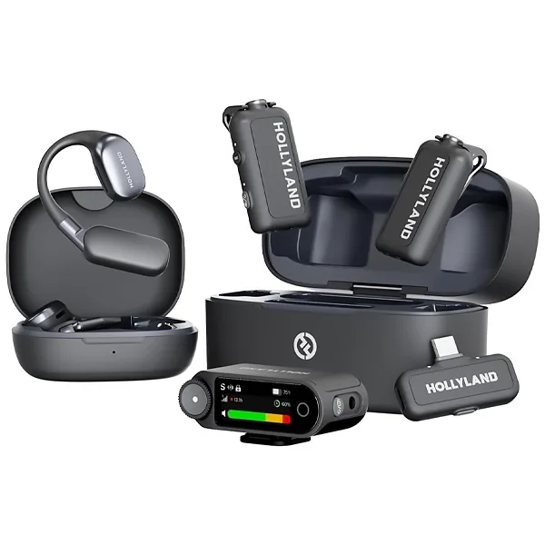 Sistema de Microfone de Lapela Sem Fio Hollyland Lark Max 2 Ultimate Combo USB-C Space Gray (Anatel)