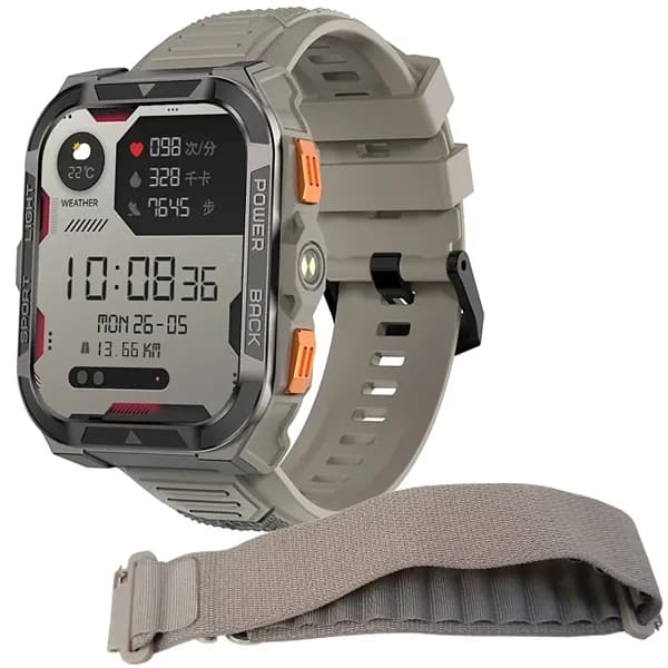 Relógio Blackview W80 Pro com GPS Bluetooth - Khaki