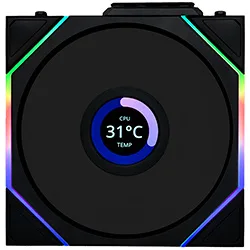 Cooler para Gabinete Lian Li Uni Fan TL Wireless LCD 120 Black 12x12 ARGB Preto