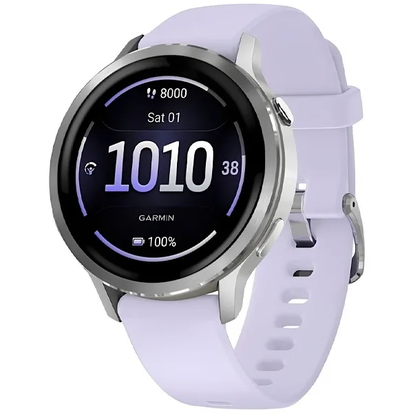 Relógio Garmin Venu 4 010-03013 41MM com GPS WI-FI - Prata Roxo