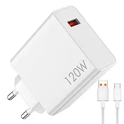 Carregador Tomada Xiaomi MDY-14-EE Usb-c / 120W - Branco + Cabo USB / Usb-c
