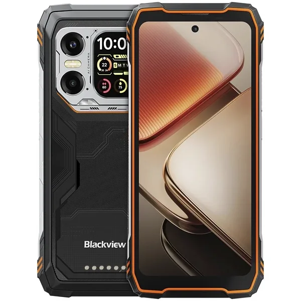Celular Blackview Xplore 1 256GB 12GB RAM 6.78" 64+20MP+50MP NFC Dual SIM Preto Laranja