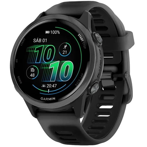 Relógio Garmin Forerunner 570 010-02970 42 MM com GPS Bluetooth - Preto