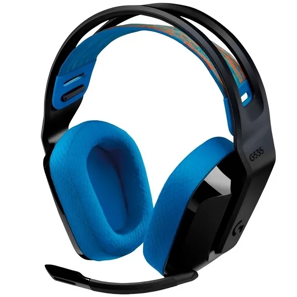 Headset Gaming sem Fio Logitech G535 com USB para PC Ps4 PS5- Azul Preto