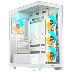 Gabinete Gamer Gigabyte GB-C500PI Panoramic Stealth Ice Mid Tower Branco com 4 Cooler ARGB