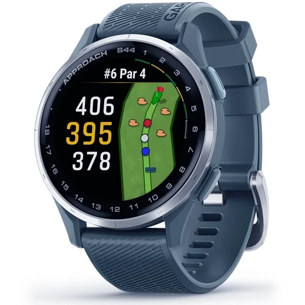 Relógio Garmin Approach S44 Golf 010-03009 43 MM com GPS Bluetooth - Prata Azul