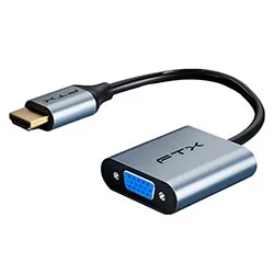 Cabo Adaptador Ftx HDMI Macho para VGA Femea - Preto / Cinza (ct-c160-pu31-hmvga1-s0.15)