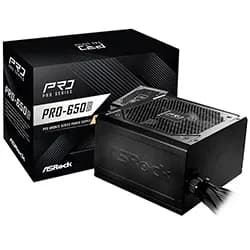 Fonte ASRock Pro-650B V2 650W 80 Plus Bronze ATX 3.1 Não Modular Bivolt Preto