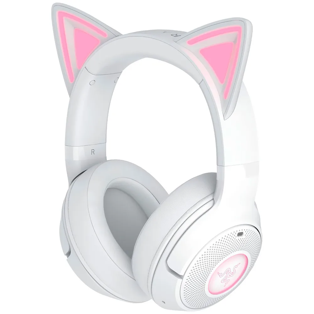 Fone Razer Kraken Kitty V2 Bluetooth RZ04-04860600-R3U1 RGB Wireless/BT/USB Branco