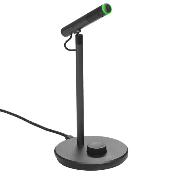 Microfone Streaming Jbl Quantum Stream Talk Supercardióide com Usb-c Mini Jack 3.5 - Preto