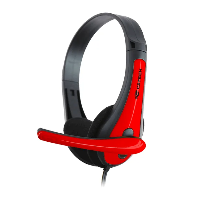 C3 Tech Headset P2 Preto/vermelho Ph-30bk