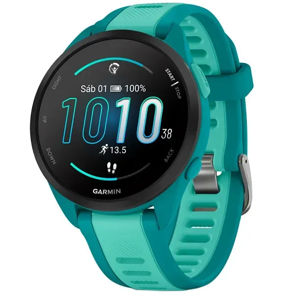 Relógio Garmin Forerunner 165 Music GPS Bluetooth Verde Turquesa Aqua