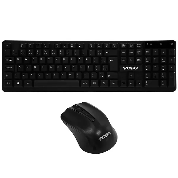 Kit Teclado sem Fio Satellite Ak-741g Português + Mouse 1.000 DPI - Preto