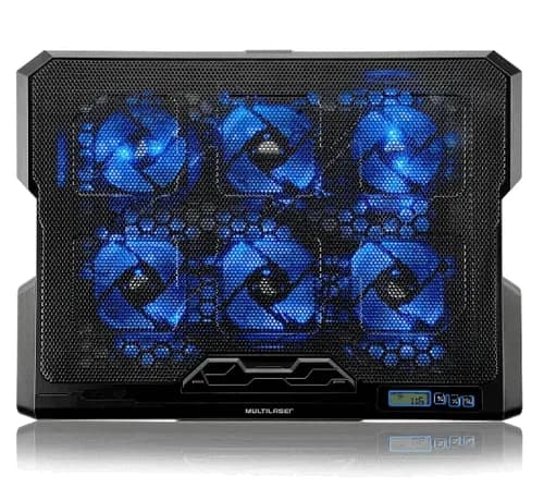 Multilaser Base P/notebook Ate 17" 6 Coolers LED Azul USB