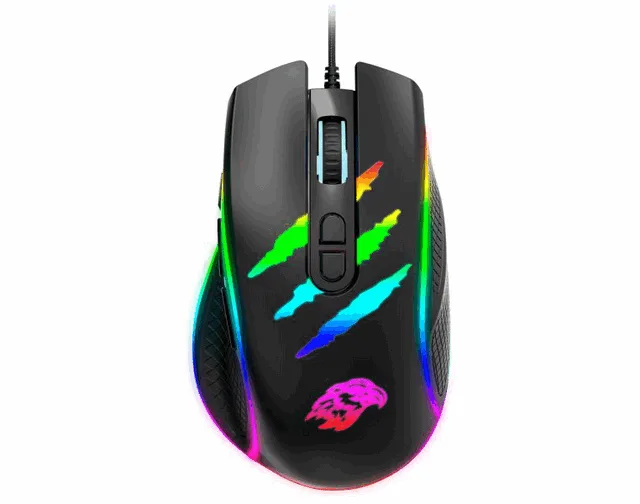 K-mex Mouse Gamer Garra 7200DPI USB RGB Preto M538