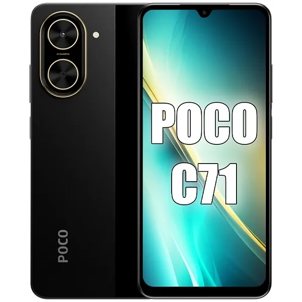Celular Xiaomi Poco C71 Dual Sim de 64GB 3GB RAM de 6.88" 32mp 8mp - Preto (global)