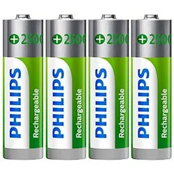 Pilhas Recarregável Philips Aa com 4 Pilhas / 2500MAH - R6B4RTU25/97