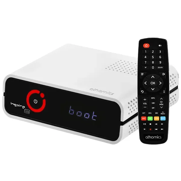 Receptor Fta Athomics Inspire Lite Full HD com Wi-fi- Branco Preto