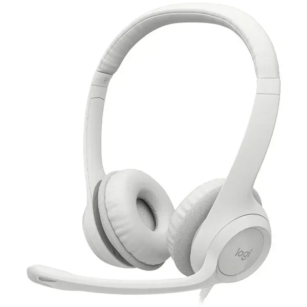 Headset Logitech H390 981-001285 com USB para Pc - Branco
