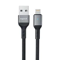 Cabo Havit Usb-c Macho a Lightning 2.4a / 1m - Preto / Cinza (cb6315)