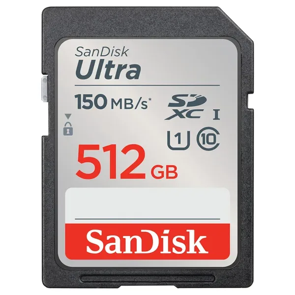 Cartão de Memória Sd de 512GB Sandisk Ultra Sdsdunc-512g-gn6in - Preto Cinza
