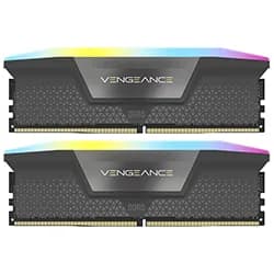 Memória Corsair Vengeance RGB 64GB (2x32GB) 5600MHz Cinza CMH64GX5M2D5600Z40