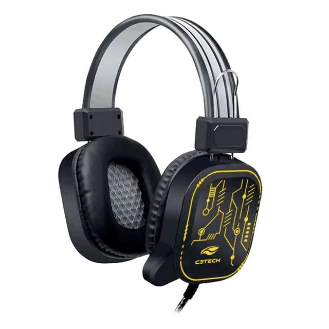 C3 Tech Headset Gamer USB LED Crane Preto PH-G320BKV2
