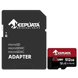 Cartão de Memória Micro Sd Keepdata Rush C10 U3 V30 A2 256GB -