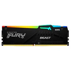 Memória RAM Kingston Fury Beast DDR5 16GB 5600MHZ RGB - Preto (kf556c40bba-16)