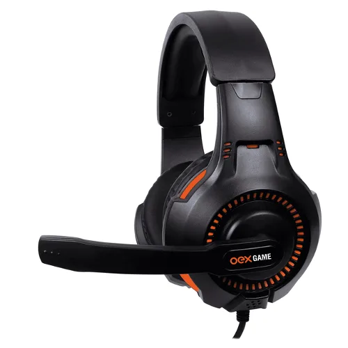 Headset Gamer OEX Gorky HS413 P3 Preto/Laranja para PS5/PS4/Xbox One/Xbox Series/Nintendo Switch/PC