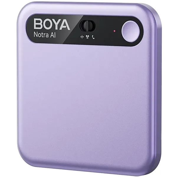 Gravador de Voz Boya Notra AI Note Taker de 64GB com Bluetooth - Roxo