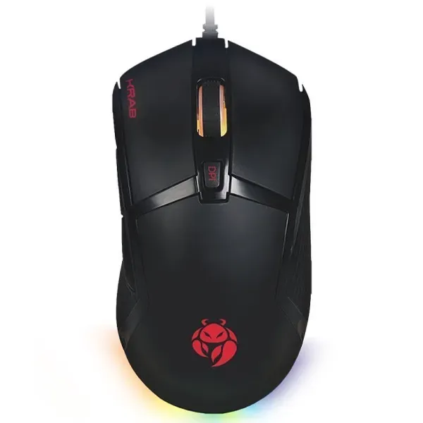 Mouse Gaming Krab Chimera KBGMR50 USB Até 12.000 DPI com Backlight RGB - Preto