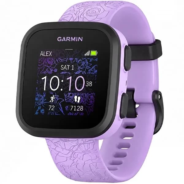 Relógio Garmin Bounce Kids 010-02448 com GPS Wi-fi- Preto Roxo