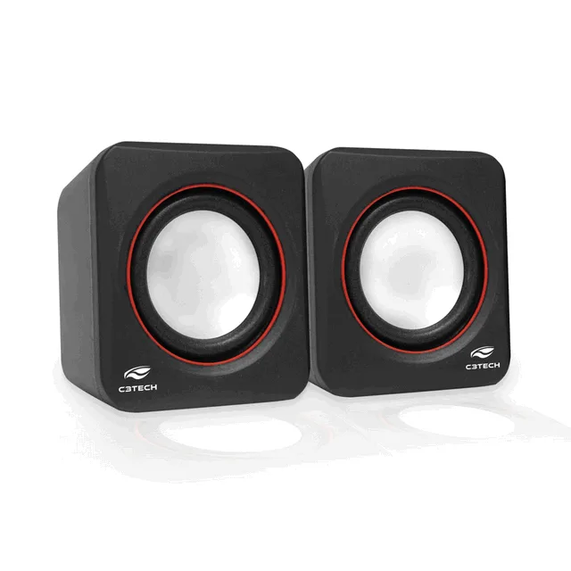 C3 Tech Speaker 2.0 3W P2/usb Preto Sp-301bk
