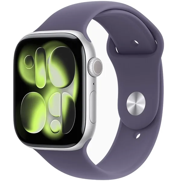 Apple Watch Series 11 46 MM S M Mev94lw A3333 GPS - Silver Aluminum Purple Fog Sport