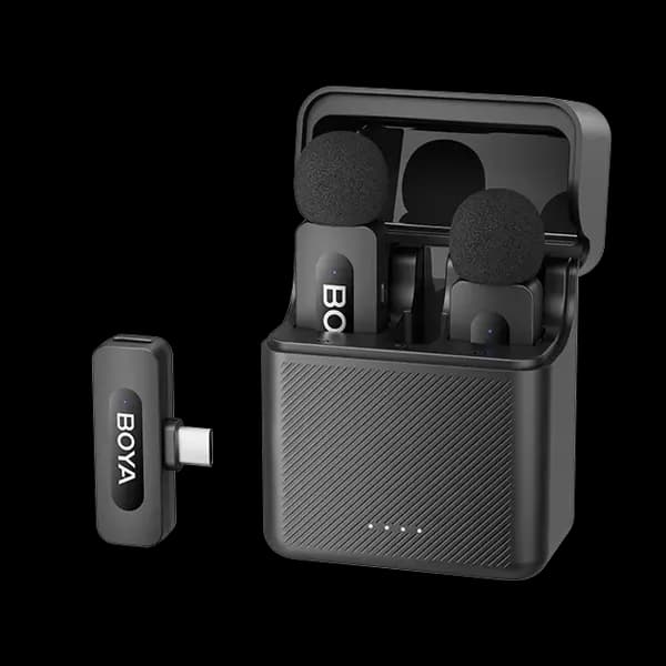 Microfone de Lapela sem Fio Boya BY-V30 com Usb-c - Preto (anatel)