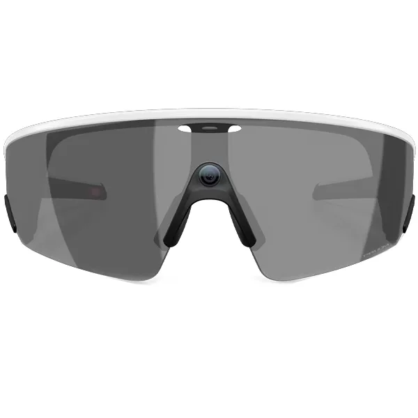 Óculos de Sol Inteligente Oakley Meta Vanguard 0W8001 com Câmera e Speaker - White Prizm Black