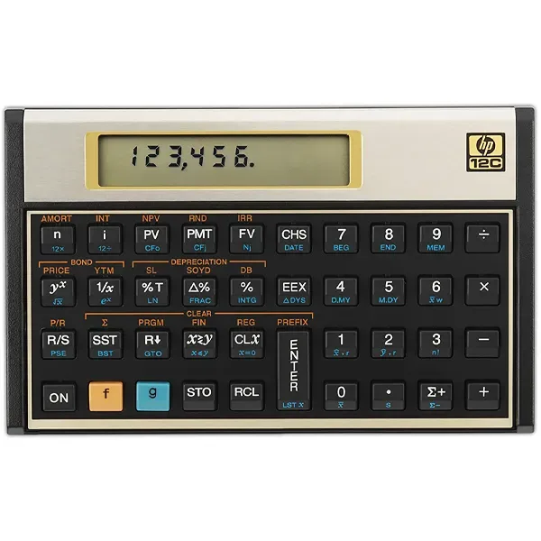 Calculadora Financeira HP 12c 10 Dígitos com 120 Funções - Preto Dourado