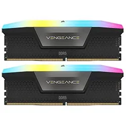 Memória Corsair Vengeance RGB DDR5 32GB (2x16GB) 6000MHz Preto CMH32GX5M2B6000C30