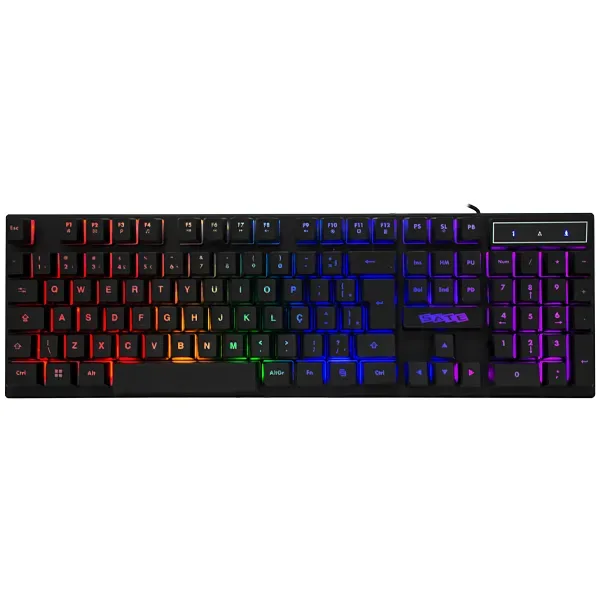 Teclado Gaming Mecânico Satellite Ak-891 Português USB com Backlight - Preto