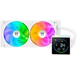 Water Cooler para Processador Thermaltake TH240-S V3 Argb Sync Snow Edition Segment LCD 240MM - Branco (cl-w471-pl12sw-a)