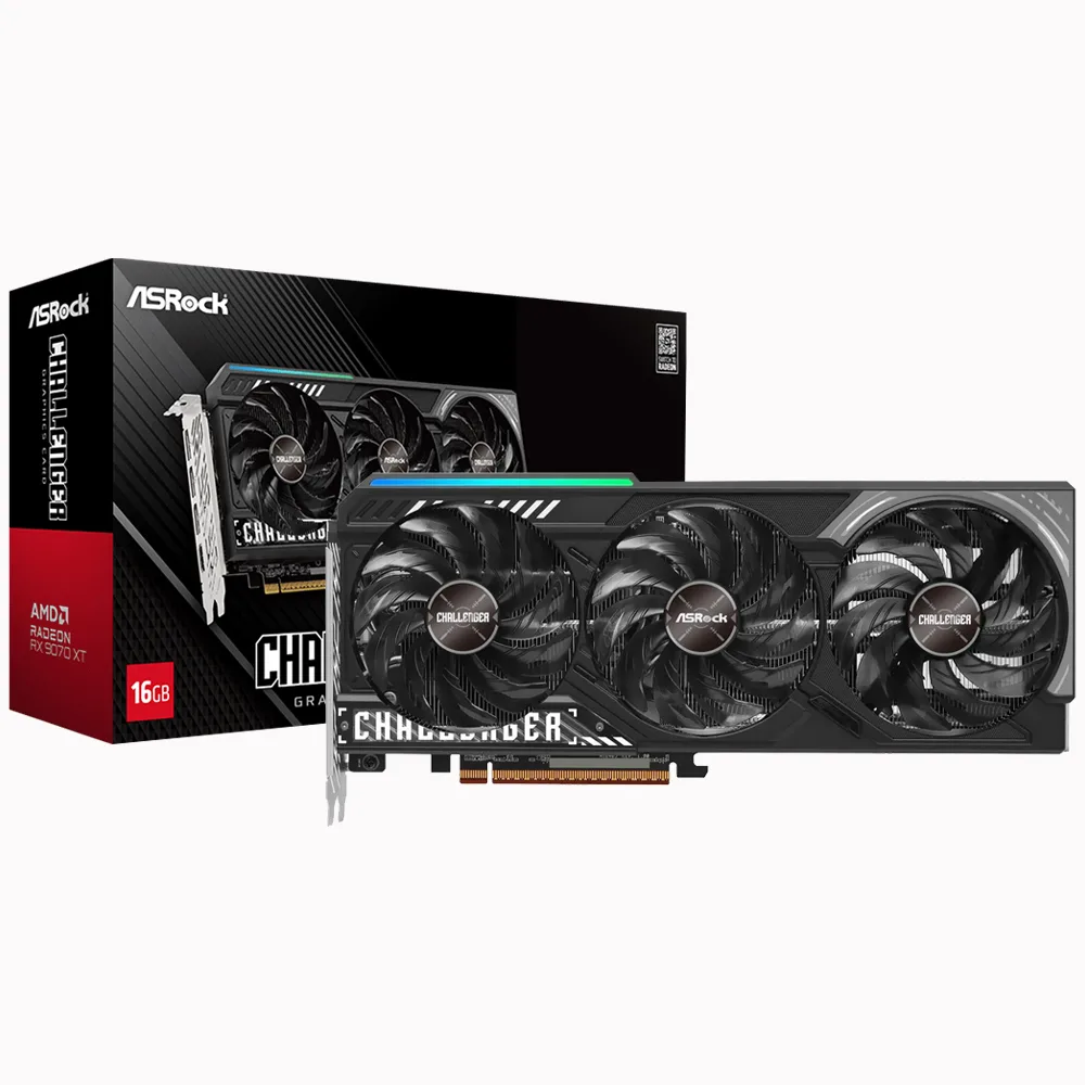 Placa de Video Asrock Challenger 16GB Radeon RX9070 Xt GDDR6 - 90-GA61ZZ-00UANZ