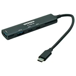 Hub Usb-c 3.1 Satellite A-HUBC59 4 Portas / 2 USB 3.0 / 2 Usb-c Fêmea - Preto