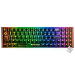 Teclado Redragon K628CTB-RGB-PRO Pollux Pro Mecânico Gamer Inglês Preto Transparente