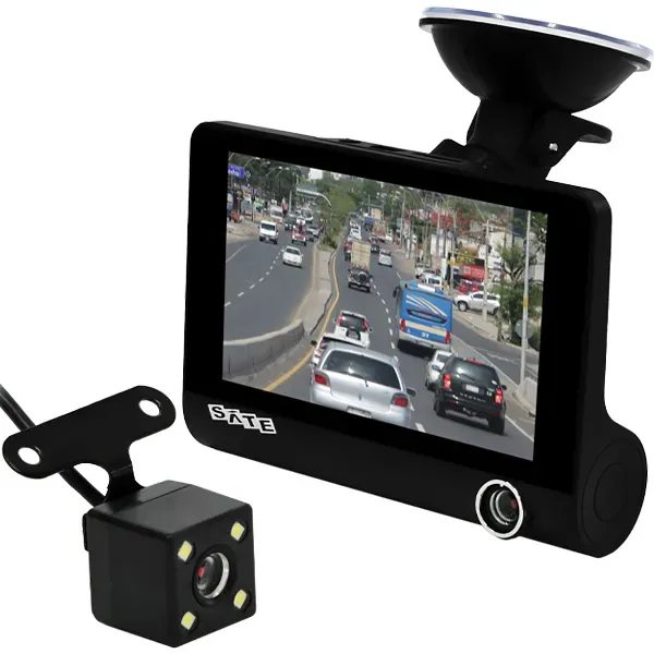 Câmera Automotiva Satellite A-DVR053 com Visão Noturna Preta